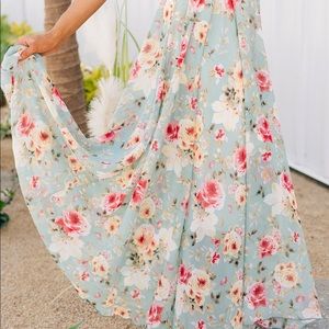 Floral maxi skirt